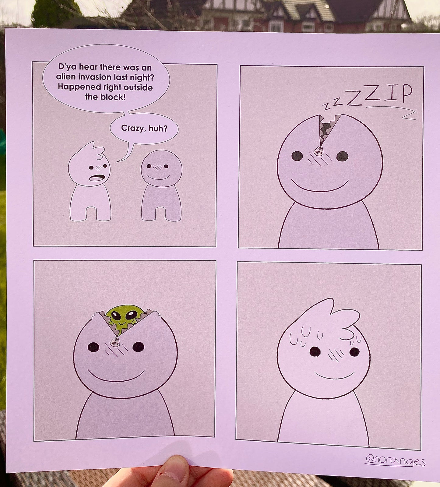 'Alien Suit' Comic Print | 10"x10"