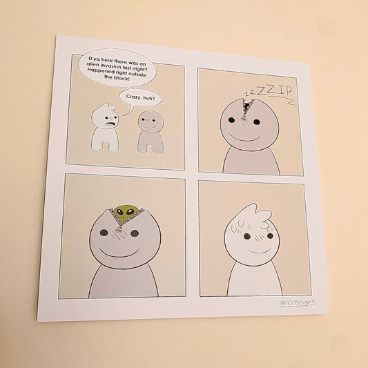 'Alien Suit' Comic Print | 10"x10"