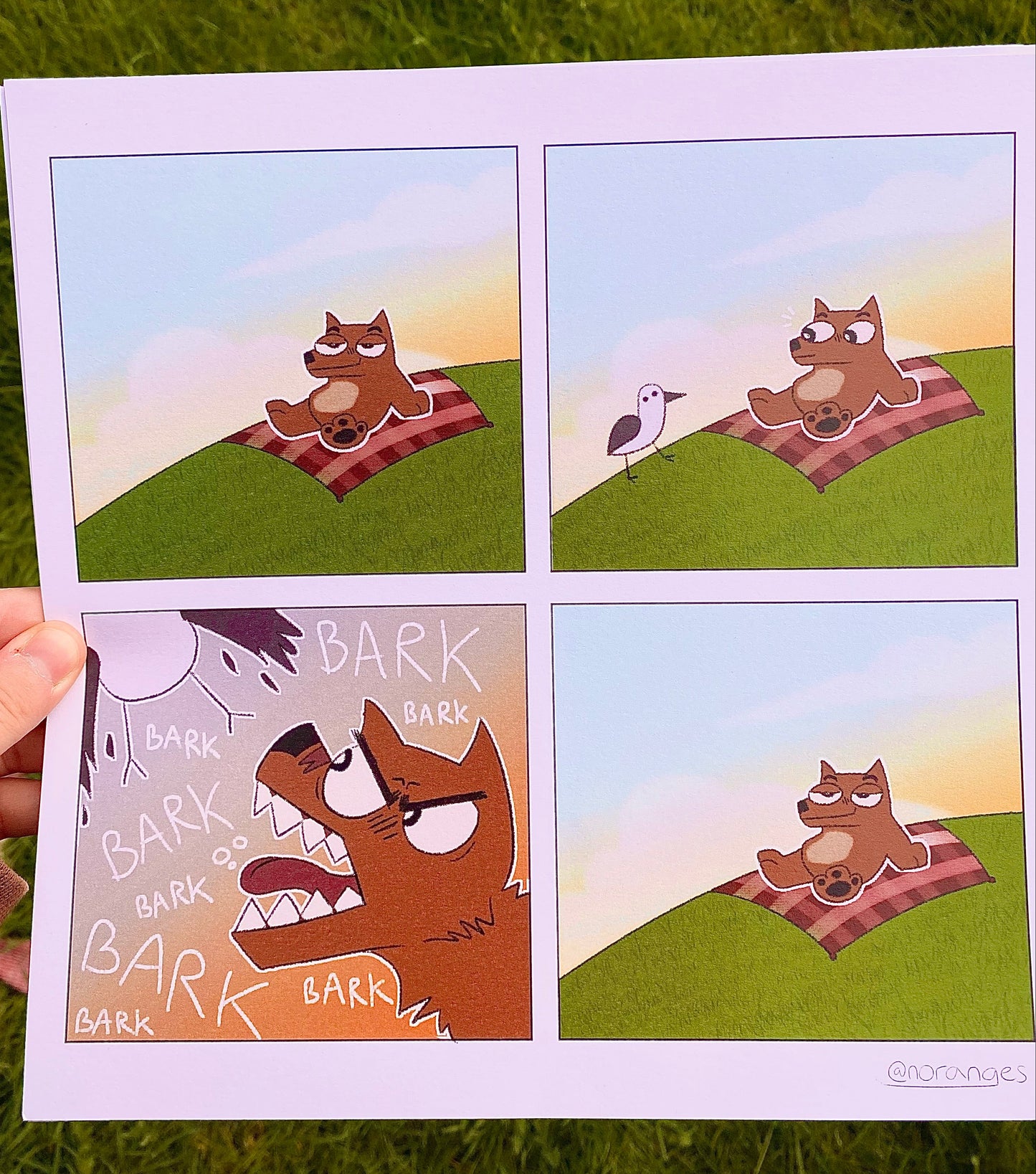 'A Sunny Day' Comic Print | 10"x10"