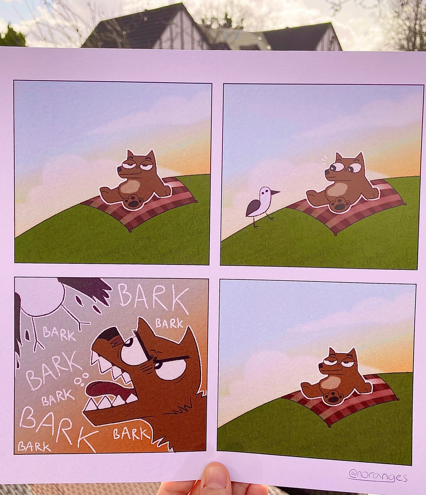 'A Sunny Day' Comic Print | 10"x10"