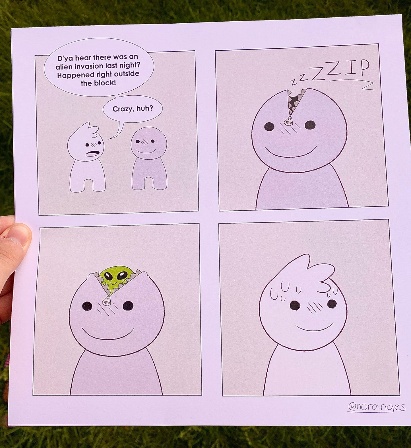 'Alien Suit' Comic Print | 10"x10"