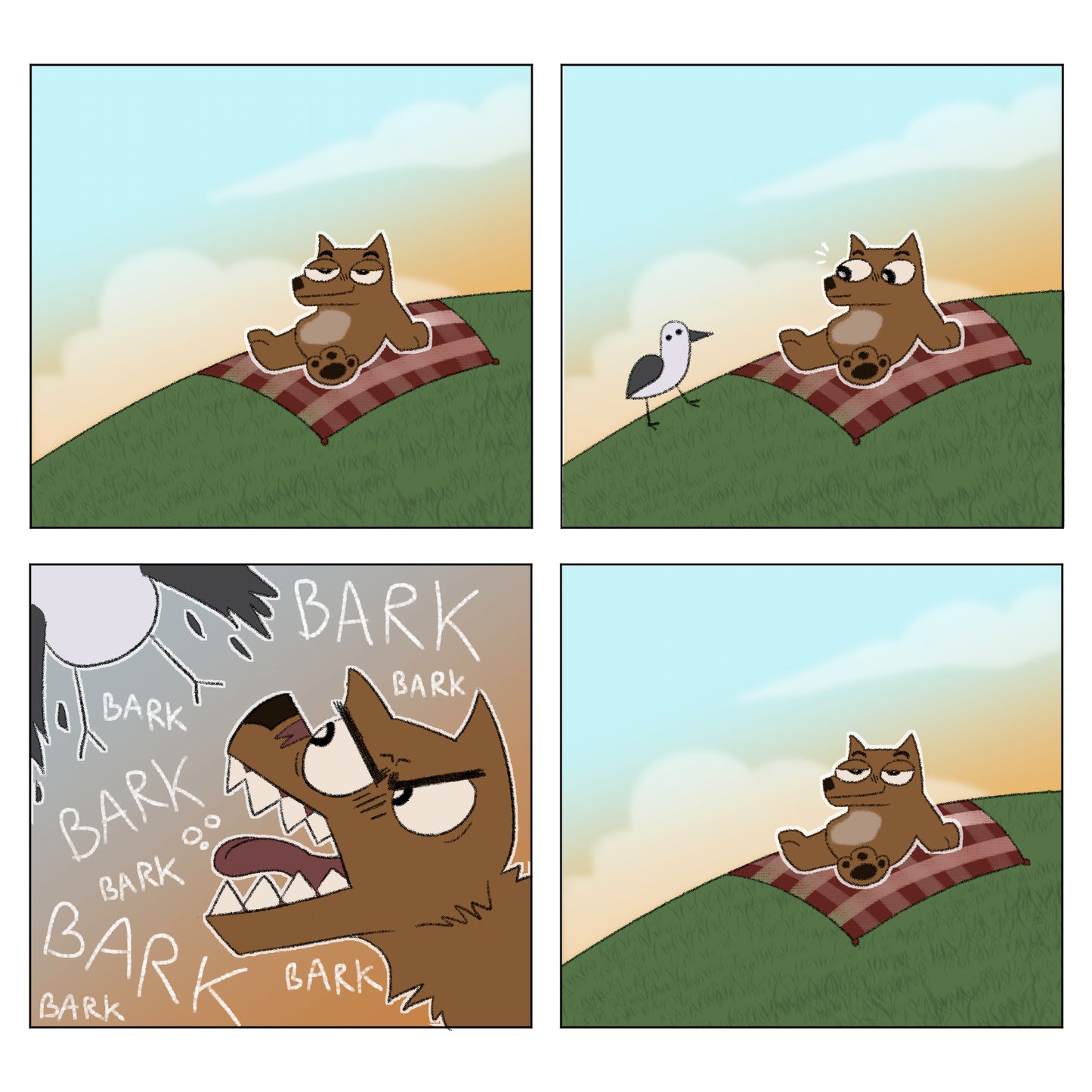 'A Sunny Day' Comic Print | 10"x10"