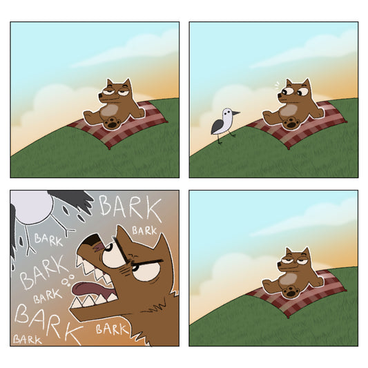 'A Sunny Day' Comic Print | 10"x10"