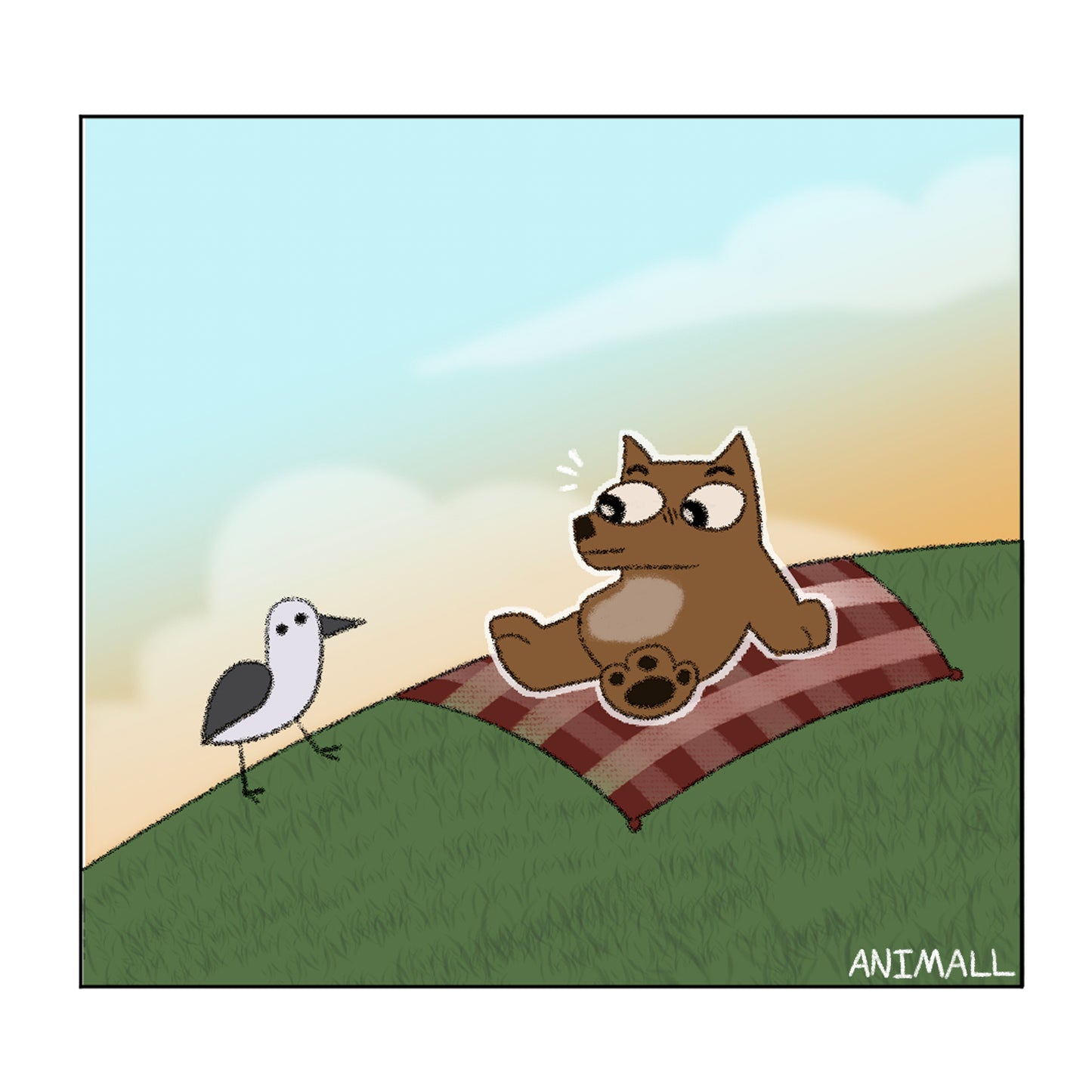 'A Sunny Day' Comic Print | 10"x10"