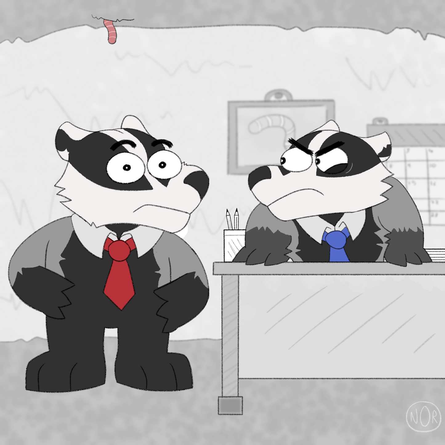 'BADGERS' Comic Print | 10"x10"