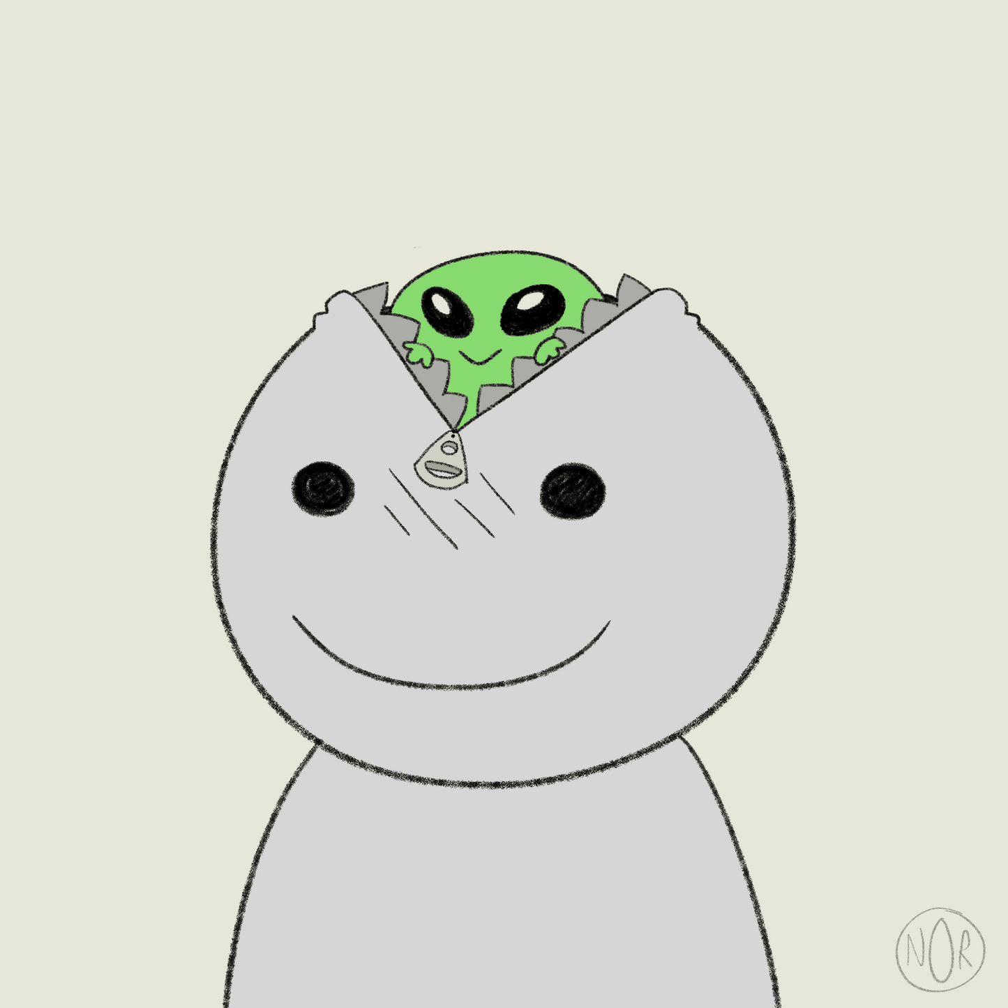 'Alien Suit' Comic Print | 10"x10"