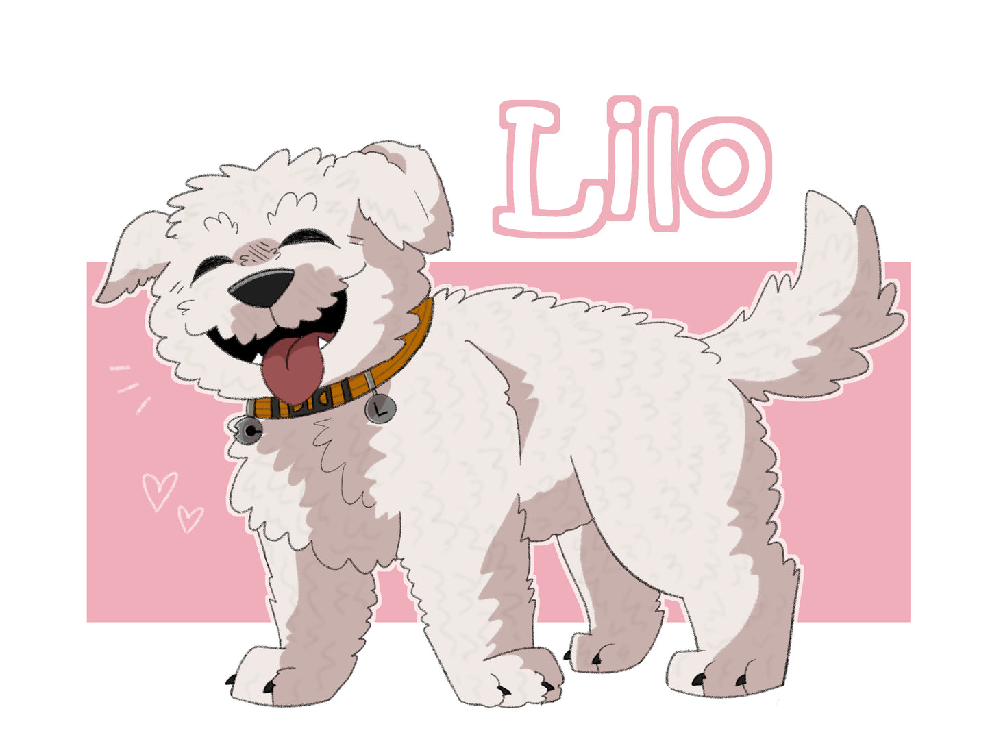 Cartoon Pet Commission w/ Custom Card + 3 Pet Stickers