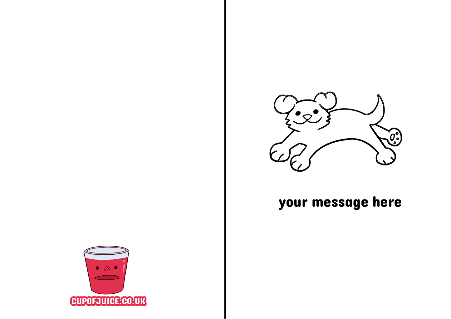 Cartoon Pet Commission w/ Custom Card + 3 Pet Stickers